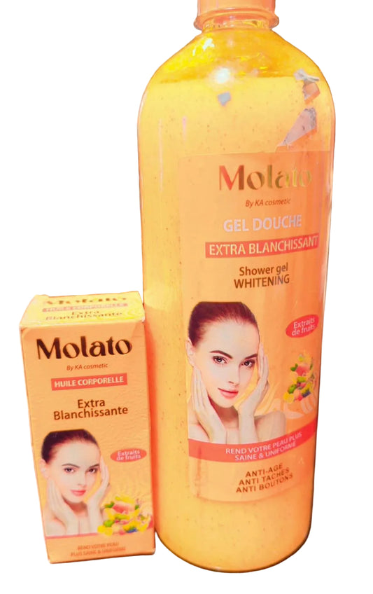 Duo Éclat Intense Molato – Gel Douche & Huile Corporelle Unifiante
